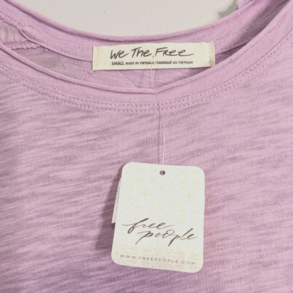 NWT Free People Aria Long Sleeve Trapeze Top Size Small Light Purple OB1645805 - Picture 6 of 9